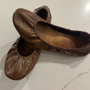 Tieks Brown Patent Leather Shoes